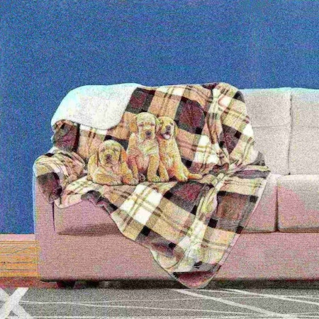 Pet Adobe Waterproof Pet Throw Blanket, Gray Plaid 265320VFD